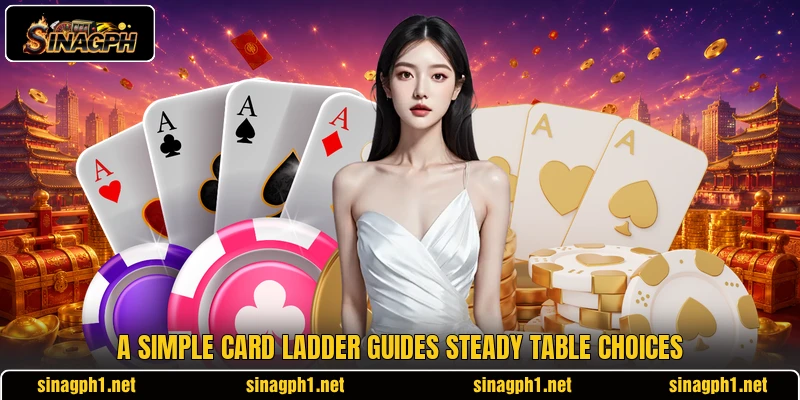 A simple card ladder guides steady table choices