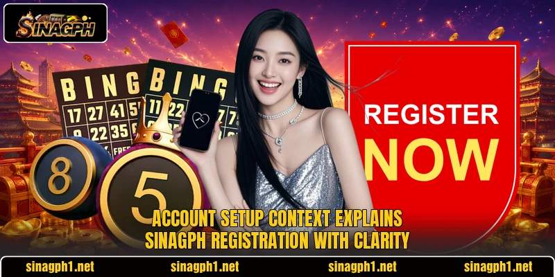 Account setup context explains SINAGPH registration with clarity