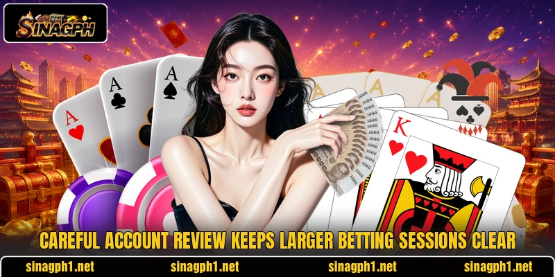 Careful account review keeps larger betting sessions clear
