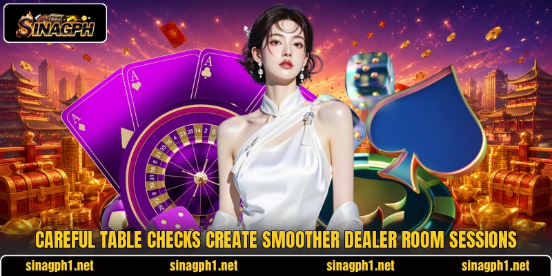 Careful table checks create smoother dealer room sessions