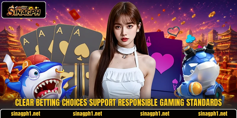 Clear betting choices support responsible gaming standards