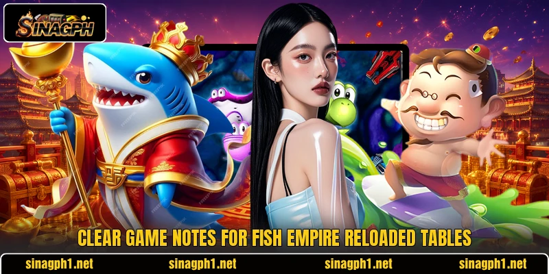 Clear game notes for Fish Empire Reloaded tables