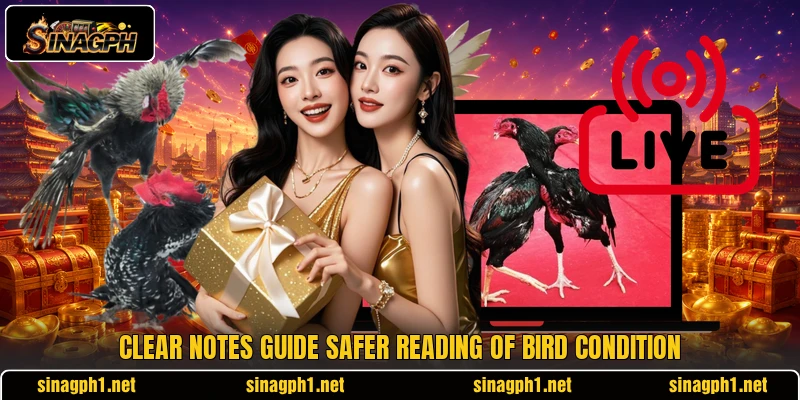Clear notes guide safer reading of bird condition