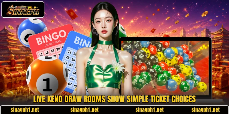 Live Keno draw rooms show simple ticket choices Live Keno draw rooms show simple ticket choices