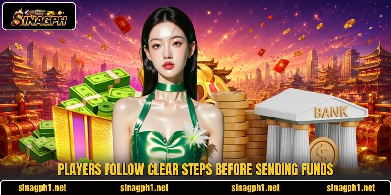 Players follow clear steps before sending funds Players follow clear steps before sending funds