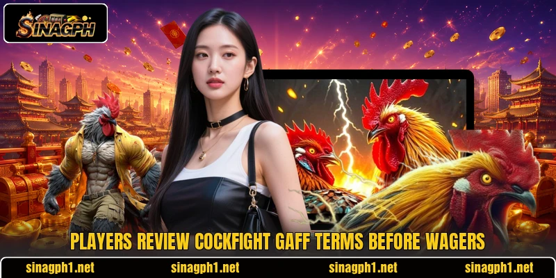 Players review Cockfight Gaff terms before wagers