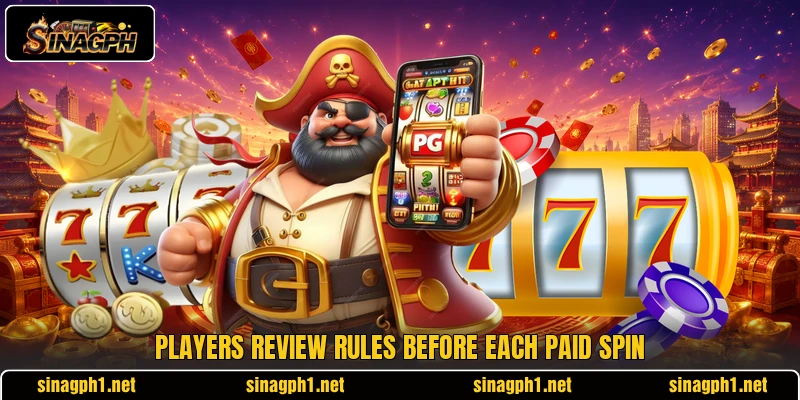 Players review rules before each paid spin Players review rules before each paid spin
