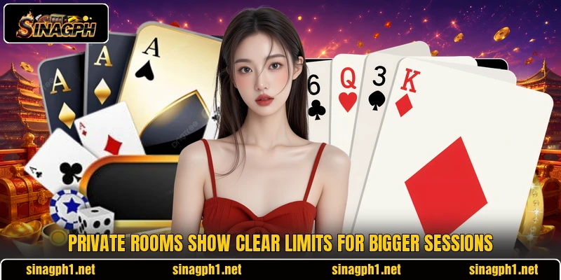 Private rooms show clear limits for bigger sessions