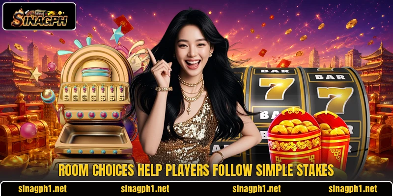 Room choices help players follow simple stakes Room choices help players follow simple stakes