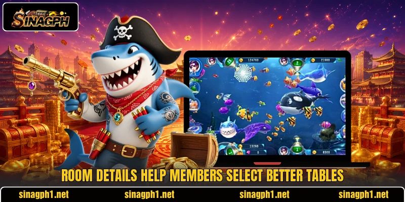 Room details help members select better tables