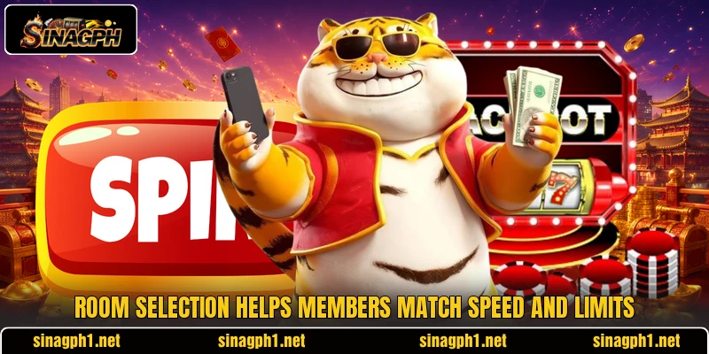 Room selection helps members match speed and limits Room selection helps members match speed and limits