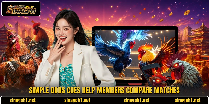Simple odds cues help members compare matches Simple odds cues help members compare matches