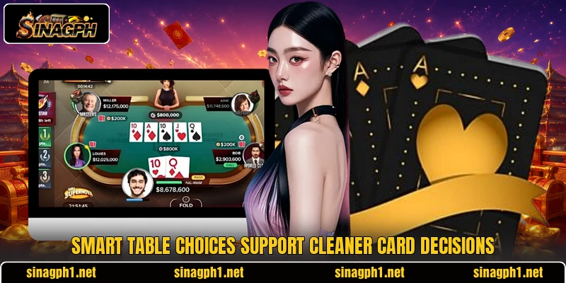 Smart table choices support cleaner card decisions