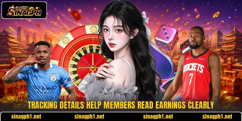 Tracking details help members read earnings clearly Tracking details help members read earnings clearly